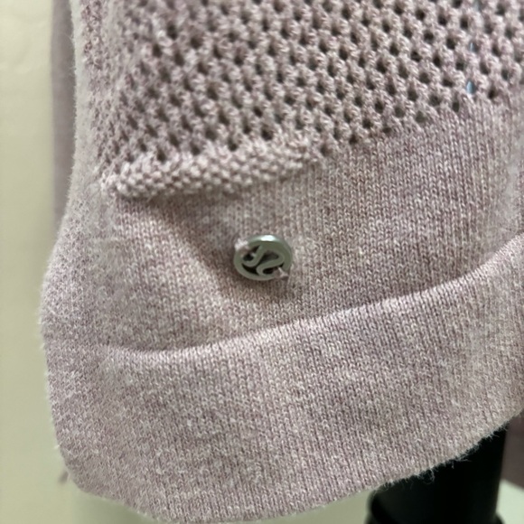 Lululemon Find Your Light Wrap Heathered Mauve Open Front Mesh Kimono Cardigan - Picture 15 of 15